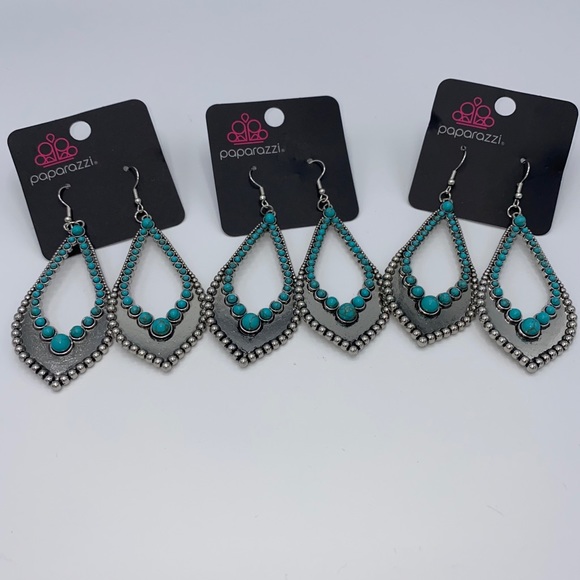 3 for 10 Paparazzi Dangle Earrings - Picture 3 of 4